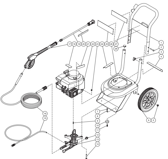MITM CV-2100 pressure washer replacement parts